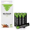 BEVIGOR Batterie AAA NiMH da 1100 mAh, 1,2 V, ricaricabili, in plastica, 8 | Fino a 1500 cicli di ricarica, tecnologia LSD a bassa autoscarica, a prova di perdite, versatile per molti dispositivi