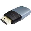 EasyULT Adattatore DisplayPort a HDMI, Risoluzione 4K DP Maschio a HDMI Femmina Convertitore, Supporto Audio 4K@60Hz, Alta Risoluzione, per PC, Tablet, Videocamere, Monitor, TV(Grigio)