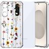 Choeeu ChoosEU Trasparente Cover per Samsung Galaxy A26 5G con Fiori, Girasole | Sottile TPU Silicone Trasparente Custodia, Disegni Colorate Fiore Fiori Motivo, per Ragazza, Antiurto Protettiva Morbido Case