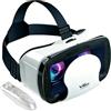 Haptique Occhiali VR per cellulare, cuffie 3D per realtà virtuale con telecomando, protezione per gli occhi 3D, lenti HD, compatibile con iOS e Android, per telefono da 5,0-7,0 pollici (nero chiaro)