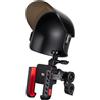 KEMIMOTO Supporto Telefono Moto con Parasole, Porta Cellulare Moto con Antivibrazione e Antifurto, Porta Telefono Ruotabile a 360 per Motociclo, Scooter, Bici, ATV, Adatto per 4,7-7,2 Smartphones
