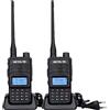 Retevis RT85 Walkie Talkie a Lungo Raggio, Radio Ricetrasmittenti Dual Band, 200 Canali DTMF 1400mAh Torcia LED; Professionali Walkie-Talkie Ricaricabili per Caccia, Escursionismo (Nero, 2Pz)