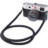 Eorefo - Tracolla vintage per fotocamera, 100 cm, in nylon, corda da arrampicata, tracolla per fotocamere mirrorless e DSLR (nero)