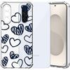 Choeeu ChoosEU Trasparente Cover per Samsung Galaxy A26 5G con Fiori, Cuore | Sottile TPU Silicone Trasparente Custodia, Disegni Colorate Fiore Fiori Motivo, per Ragazza, Antiurto Protettiva Morbido Case