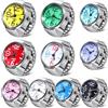 Landical 10 Pz Orologio da dito Anello per Donne Uomini Regolabile Orologio Anelli Bulk Creativo Elastico Rotondo Al Quarzo Anello Orologi, Colore fresco, Vintage, moderno