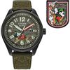 Citizen Topolino & Friends, set di scatole da uomo Topolino alpino, orologio con cinturino in acciaio inox a 3 lancette (AW0148-47W), nero, classico