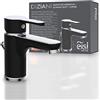 EISL NI075DINBCR DIZIANI - Rubinetto per lavabo, colore: nero, miscelatore monocomando con scarico, miscelatore per lavabo, rubinetto da bagno, nero/cromato