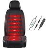 GENERIC Cuscino Auto Guidatore con Termostato Regolabile,BlackSingle-SeatD