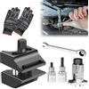 XZMCAT Kit Divaricatore Ammortizzatore 6 Pezzi, Attrezzo Divaricatore | Fuso a Snodo in Acciaio Temprato con Chiave e Guanti, Divaricatore Mozzo Ruota per Montante Sospensione e Riparazione Auto