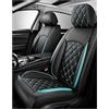 XINYUNFEI Coprisedili Auto Anteriore per Ford Ranger 2019-2022 | Coprisedili Auto Pelle, Set completo Copri-sedile Impermeabile, Coprisedile Anteriori 2-Posti(Blue-Green)