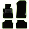 QUEMAR Tappetini Auto per Serie 3 E90 2005-2013, Bordo V.Acido, 2 Ricami | anche E91 E92 E93 / Kit Tappeti Moquette e Gomma su Misura / Set 2 Anteriori + 2 Posteriori / Ricami e Colori Personalizzati