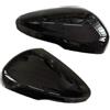 SQKKGNY Calotte Specchietti Retrovisori Per Ford Per Focus Per MK4 2019-2023 | 2 pezzi di calotte per specchietti retrovisori laterali in fibra di carbonio nera Copertura a specchio(Glossy Black)