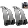 JRILUO Gancio per Poggiatesta Auto, 2 pezzi Ganci Doppio per Sedile Posteriore Auto, Set da 2 Hook per Borsa per Seggiolino Auto, Gancio Organizer Auto Supporto per Telefono Cellulare (Grigio)