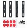 Godneei Set di 4 portatarga universali senza telaio, colore nero | Senza cornice, con viti e cuscinetti per un facile montaggio, robusto set di 4 portatarga neri in plastica