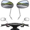 DUTIFUL Specchietto retrovisore universale per moto, 10 mm, 8 mm, girevole a 360°, per moto, scooter, mountain bike, streetbike, veicoli trasformati, ATV