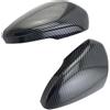SQKKGNY Calotte Specchietti Retrovisori Per Ford Per Focus Per MK4 2019-2023 | 2 pezzi di calotte per specchietti retrovisori laterali in fibra di carbonio nera Copertura a specchio(Carbon Fiber Black)