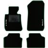 QUEMAR Tappetini Auto per Serie 3 E90 2005-2013, Bordo Verde, 2 Ricami | anche E91 E92 E93 / Kit Tappeti Moquette e Gomma su Misura / Set 2 Anteriori + 2 Posteriori / Ricami e Colori Personalizzati