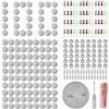 XIAIMIN 100 PCS Riparazione Cielo Auto, Puntine per Cielo Auto | Riparazione Tetto Auto, con Rivetti per Riparazione Tetto Auto, Puntine Colorate, Cacciaviti, Metro a Nastro
