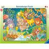 Ravensburger Spielverlag Puzzle per bambini Ravensburger 05177 - Piove! - puzzle con cornice da 30-48 pezzi per bambini dai 4 anni in su
