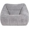 But icona poltrona a sacco gigante Bean Bag Natalia, grigio, sacco a sacco XXL in velluto a coste per adulti con imbottitura per il soggiorno, sacco a sacco gigante XXL in velluto a coste - Germany