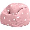 Icon Beanbags icon Borsa a fagiolo per bambini Starry Clear, 53cm X 50cm, Rosa, Borsa a fagiolo per bambini idrorepellente, Borsa a fagiolo per interni ed esterni con imbottitura - Germany