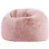 Icon Beanbags icon Pouf in Pelliccia sintetica di coniglio Kingston per bambini, rosa, con imbottitura