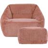 Icon Beanbags Poltrona e poggiapiedi "Icon" di Natalia Sitzsack, imbottiti, color rosa