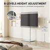 Unyqoos Supporto universale per TV Unyqoos®, bianco - regolabile in altezza da 1060 a 1240 mm, inclinabile di ±35°, per schermi da 32 a 60 pollici, compatibile con standard VESA 100x100-600x400 mm, capacità di carico 30 kg