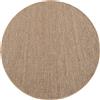 Paco Home Tappeto da esterno resistente alle intemperie, moderno, a trama piatta, aspetto simile alla juta, ideale per terrazza e balcone, colore marrone beige, forma rotonda, dimensioni 160 cm