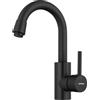Unyqoos® GRIFEMA G1002B - Miscelatore monocomando alto per lavabo, rubinetto a risparmio energetico per lavabi, colore nero