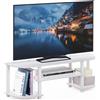 Furinno Turn-S-Tube, supporto TV per televisori fino a 55 pollici, colore bianco