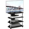 Furinno ECON, supporto TV mini a 4 livelli, per televisori fino a 32 pollici, stile americano