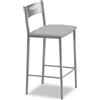 ASTIMESA, poggiapiedi per la cucina, 70 cm, ecopelle, grigio (TAB70GR)