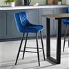 Julian Bowen Sgabello da bar in velluto blu, marca Julian Bowen Luxe