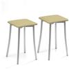 ASTIMESA: Due sgabelli da cucina, design in ecopelle, color beige, altezza seduta 45 cm (TABPIBE)
