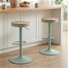 Kidol & Shellder Set di 2 sgabelli Kidol & Shellder, colore verde menta, altezza regolabile da 56 a 80 cm, girevoli