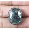 TURCHESE Naturale Blu Per Pirite 30.25 Ct Pietra Cabochon Cushion AGI Nuovo
