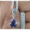 5.70 CT Naturale Tanzanite Pera Gemma Certificato Nuovo Design Ciondolo Vedi Dei
