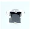 Anello Donna Solitaire Diamante Nero Square Black Diamond 8,85 Ct 11 mm AGI