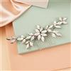 BERYUAN Pettine per capelli da donna con strass opale, a goccia, in argento, per matrimonio, principessa, sposa, copricapo per donne e ragazze (opale)