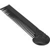 Tyenaza Pettine per Barba Tascabile, Pettine per Capelli con Olio Modellante per Baffi in Lega di Zinco con Motivo a Teschio, 14,7 x 3,5 cm (Black)
