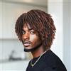 WIGNEE Parrucca Dreadlock Afro Corta Uomo Donna Uso Quotidiano | Parrucca dreadlock afro sintetica resistente al calore, cappuccio regolabile, 33cm 1B/350 uomo donna quotidiano