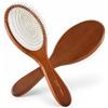 BESTOOL Spazzola per capelli-Spazzola per capelli grande in legno naturale con pin in metallo Massetto per cuoio capelluto nero per donna Cura dei capelli per capelli Aggiungi lucentezza