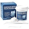 HAGNA 1 Set Otturazione Dentale Provvisoria, Cemento Per Denti Per Otturare Cavità, Cemento Dentale, Formula Delicata, Pronto All'Uso, Include 2 Applicatori, 15G(A)