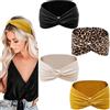 VIVIIHOO Fascia per capelli Fascia elastica larga da 10 cm Fascia sportiva per donne Yoga Workout Fascia 4 colori Design stampa Boho & Leopardo