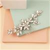 BERYUAN Pettine per capelli da donna e ragazza, con strass a goccia, in argento, per matrimonio, principessa, sposa, copricapo per donne e ragazze (argento)