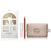 L'Oreal Paris L'Oréal Paris Pochette Regalo Make Up con Lucidalabbra Plump Ambition e Matita Labbra Color Riche, Per i Tuoi Look Festivi, Con Elegante Pochette Champagne in Velluto, 101 Crystal Clear, 236 Organza