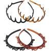 Generic Set di 4 fasce per capelli a zig zag con clip, colore: nero e marrone | 2 fasce per capelli a zig zag, 2 fasce con clip, motivo tartarugato, per donne e uomini, per il trucco