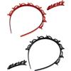 YIPFEN Set 4pz Cerchietto con Clip Doppia Strato & Elastici per Capelli. Fermagli Antiscivolo per Frangia, Aiuto Trecce, Stili Donna.