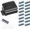 HCVERTE Foratrice per Carta 6 Fori con 16 Anelli, Rilegatura Fogli A4, A5 e B5 | A4 30 Fori, A5 20 Fori, B5 26 Fori, Perforatrice con Vaschetta Raccogli-ritagli, Rilegatrice con Scala di Posizionamento